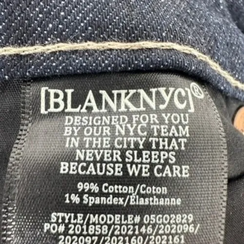 BLANKNYC Women's Franklin In Night Break Jean Dark Wash Wide Leg Cuffed Jean NWT Blue Size 30 - Image 16