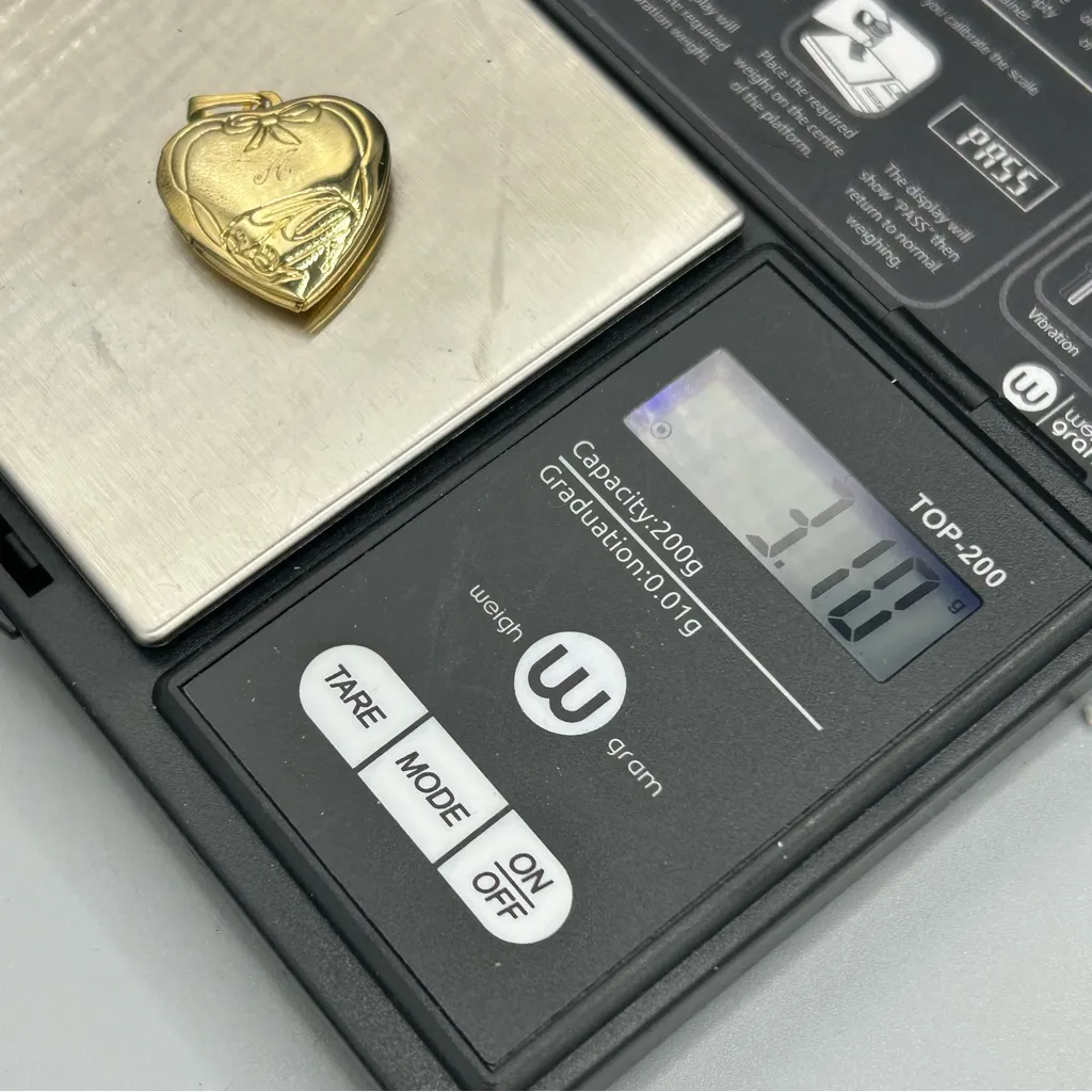 Heart Photo Locket Pendant Initial A Ballet Gold - Image 8