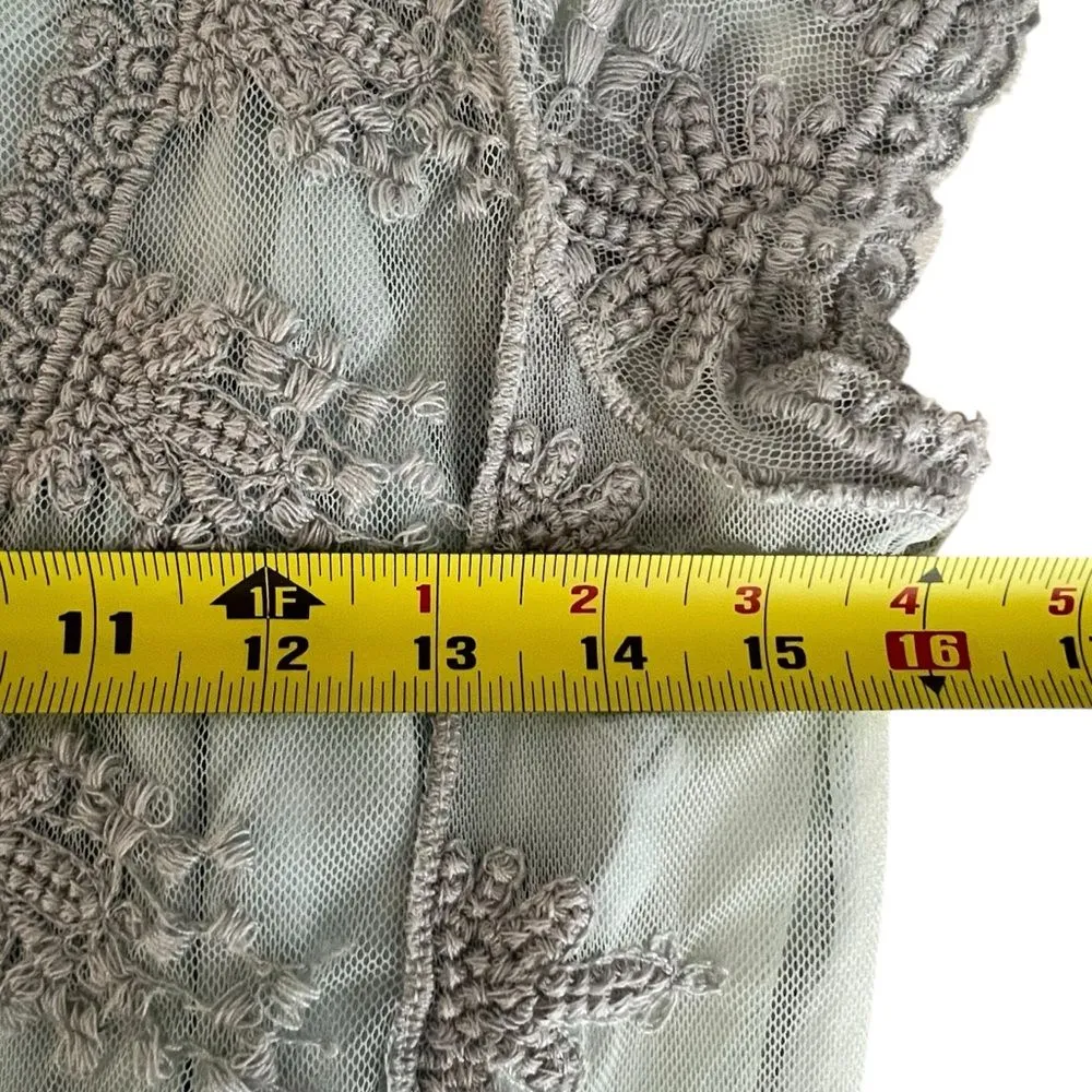 Sundance Womens Embroidered Mesh Overlay Dress Size PS Boho Coastal Cottage - Image 5