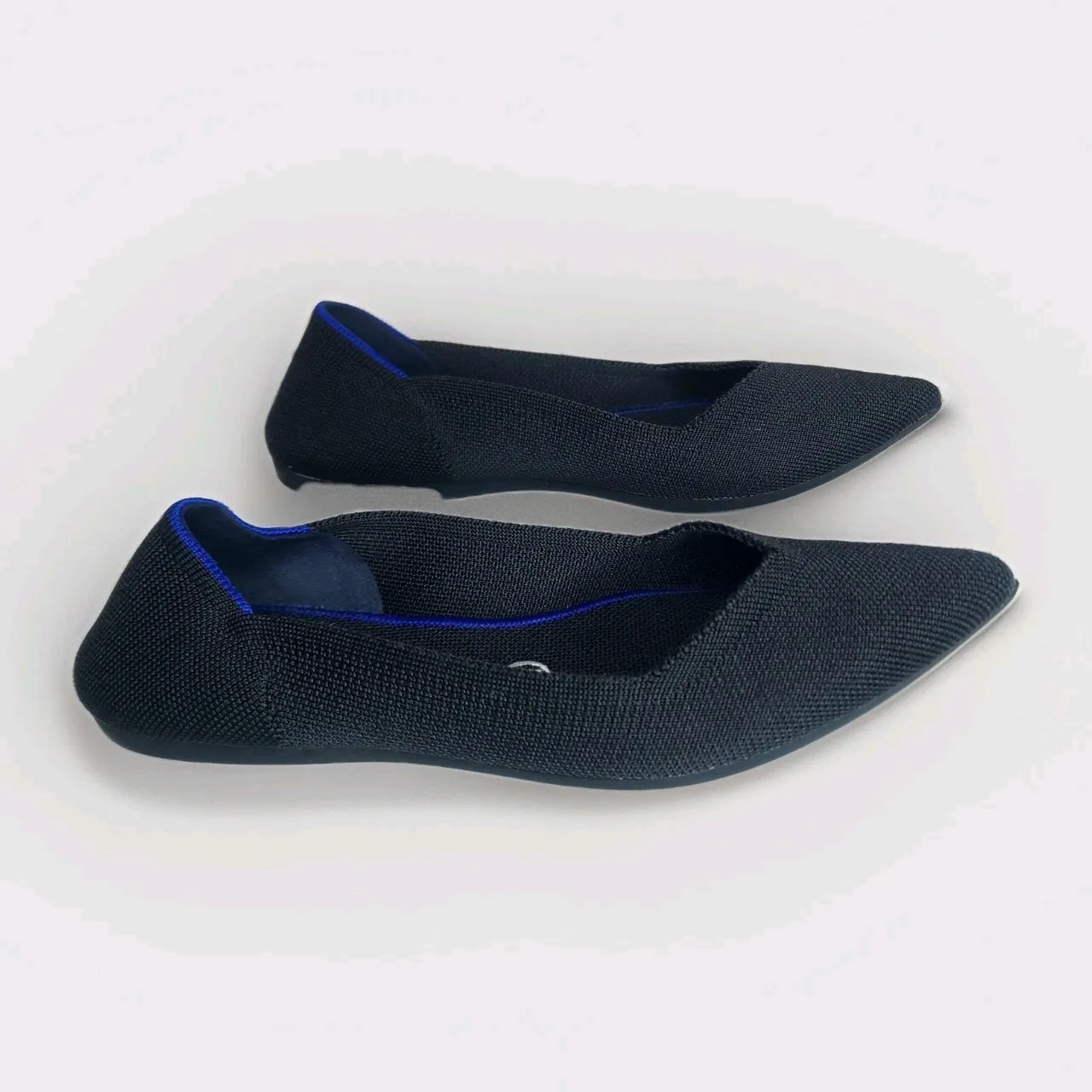 ROTHY'S The Flat Slip‎ On Ballet Flat 8 Black Washable Sustainable Stretch Black - Image 2