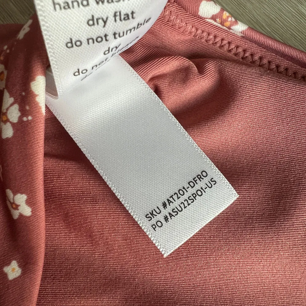 Andie Swim Tahiti Bikini Top Medium Ditsy Floral Rose Red Cottage - Image 10