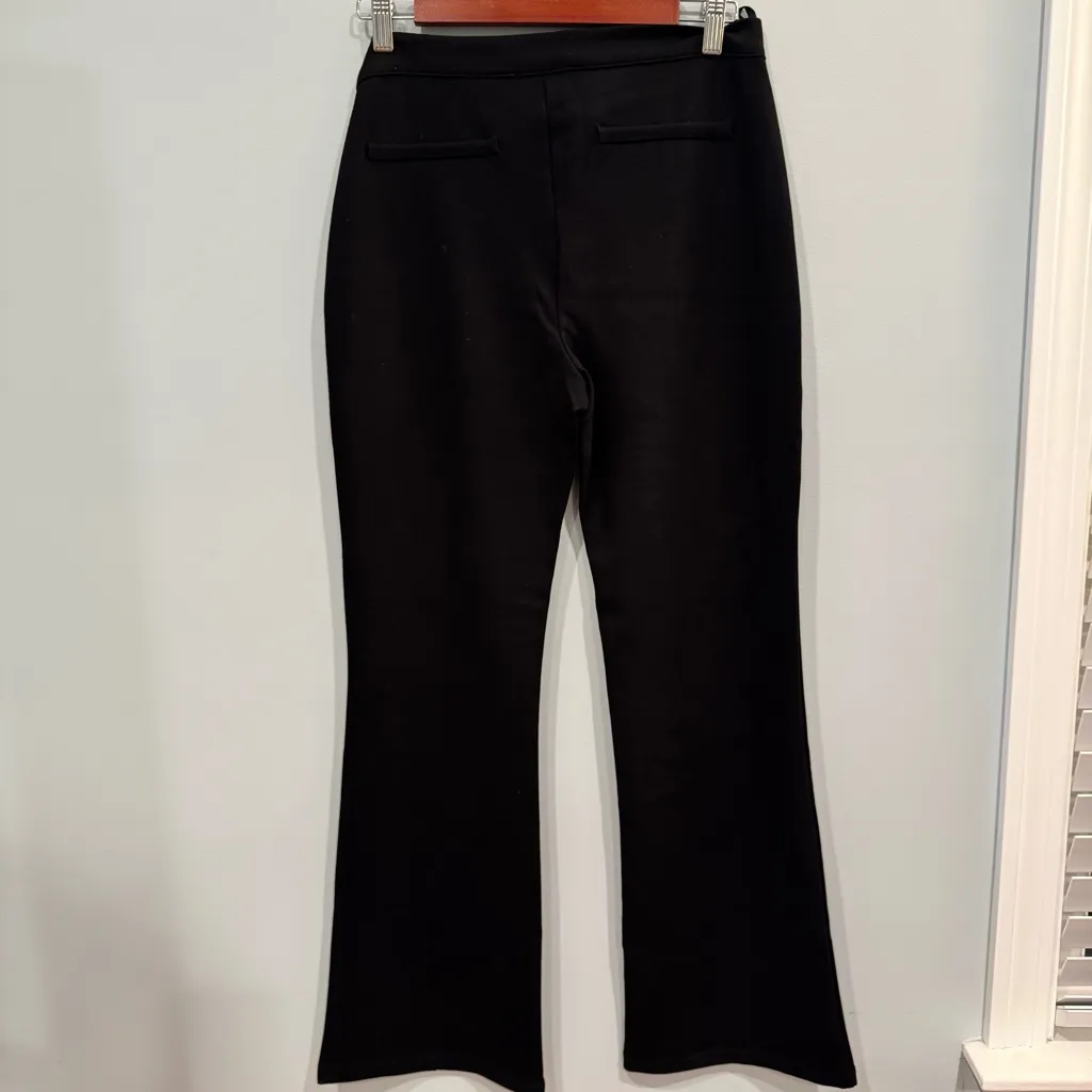 Jason Wu Ponte Knit Pull-On Bootcut Pants Solid Black Size M - Image 4