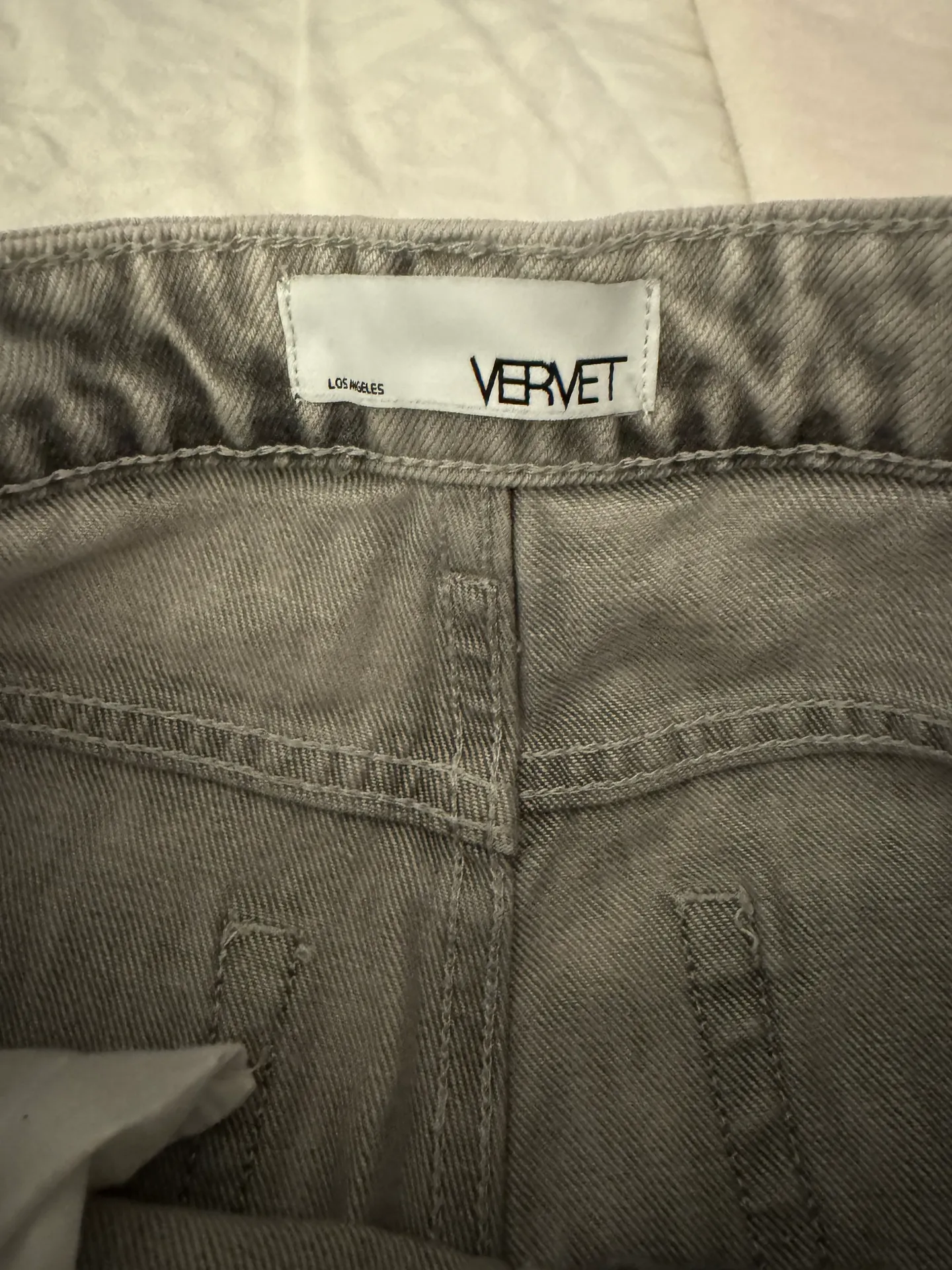 Light Grey Wide Leg Jeans - Image 3