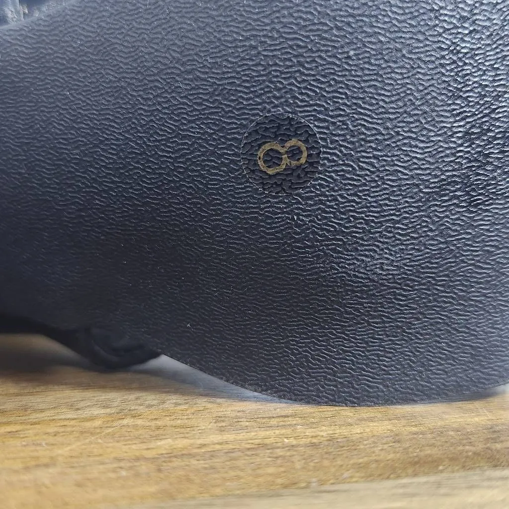 Christian LaCroix Black Block Heel Bootie Perforated Accent Size 8 Women's Heels - Image 12