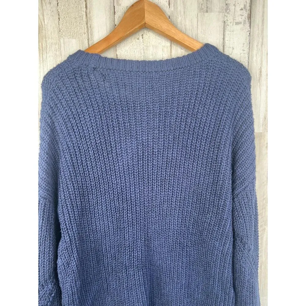 Caslon Blue Knit Sweater Crew Neck Long Sleeve Pullover Size S - Image 8