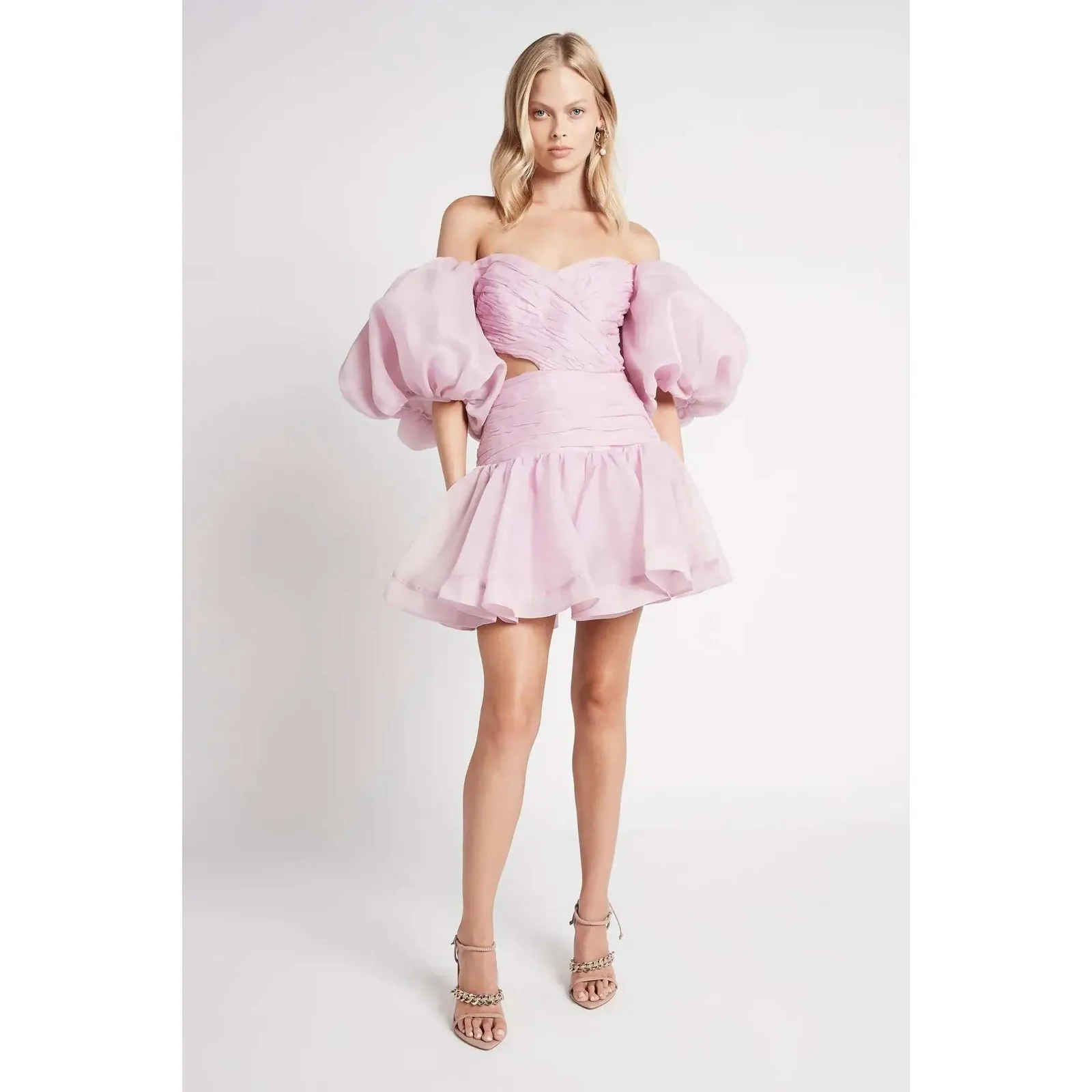 Aje Myriad‎ Cut Out Mini Dress Size 8 Purple - Image 4