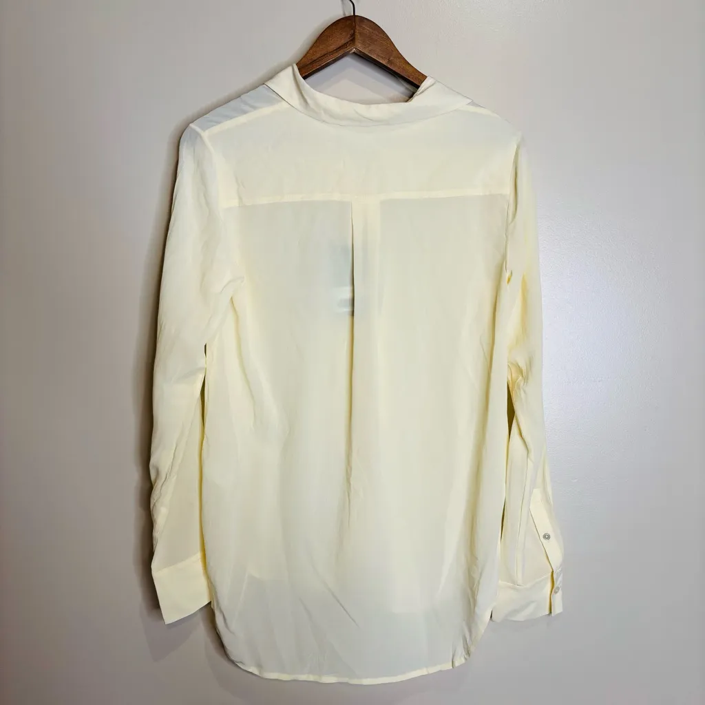 Everlane Clean Silk Relaxed Button Down Shirt in Yellow - Image 5