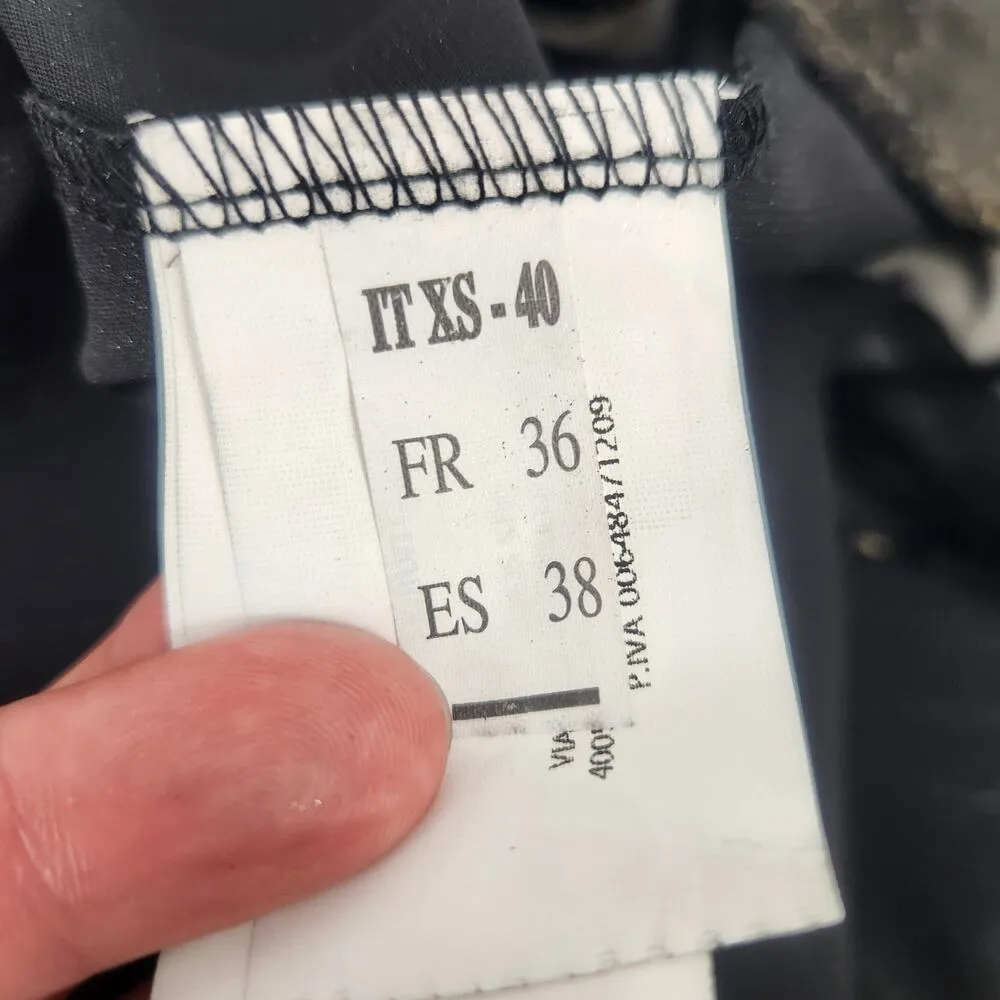 Twenty Easy by Kaos Tank Top Black Gold Shimmer Semi Sheer Size 40 US Small NWT - Image 8