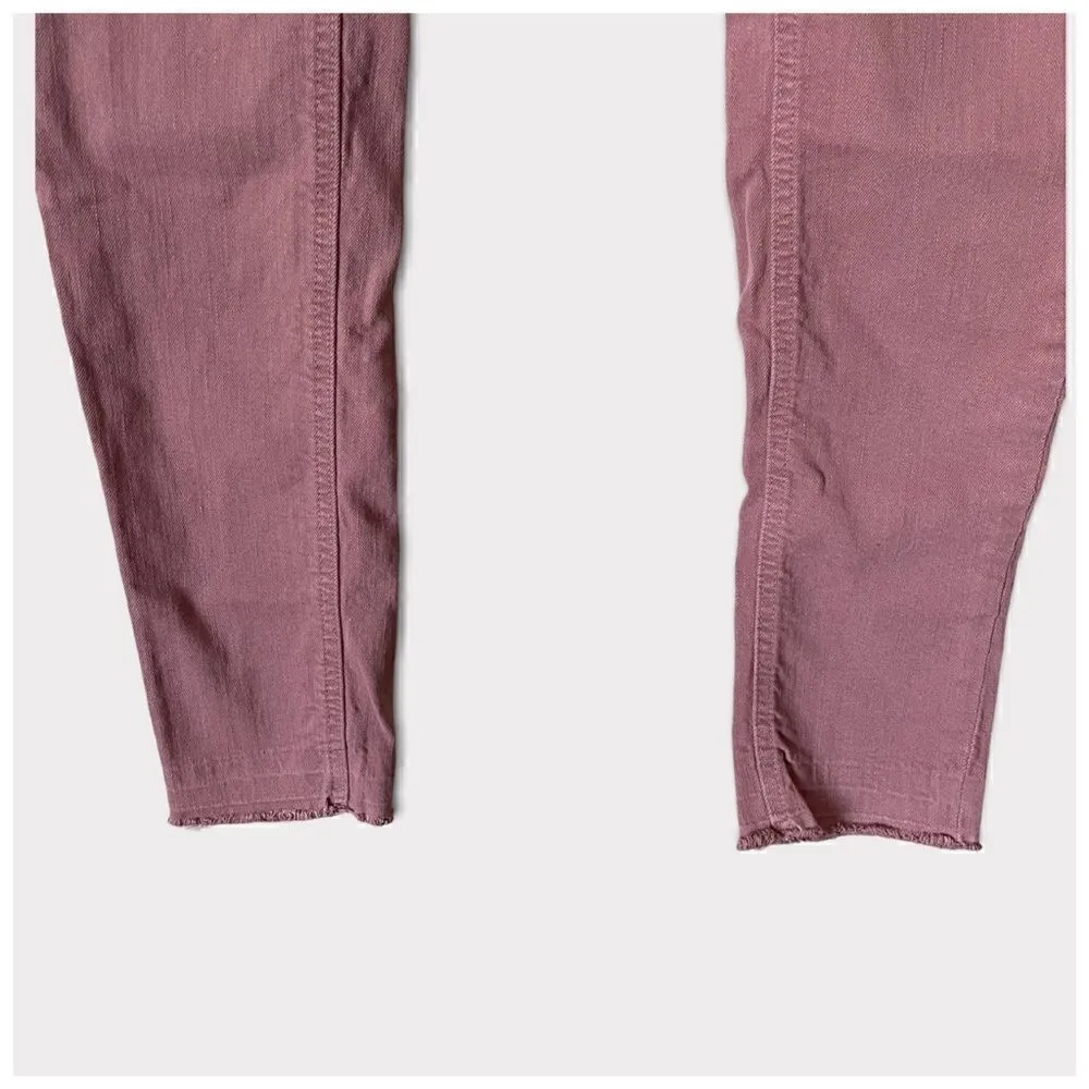 BKE Payton Mauve Raw Hem Skinny Jeans Sz 26 Long - Image 5