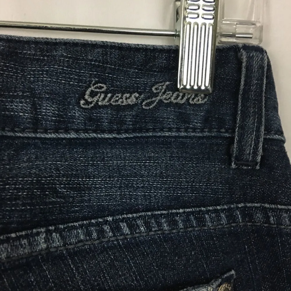 Vintage Guess Daredevil Rhinestone Bootcut Jeans Size 27 - Image 6