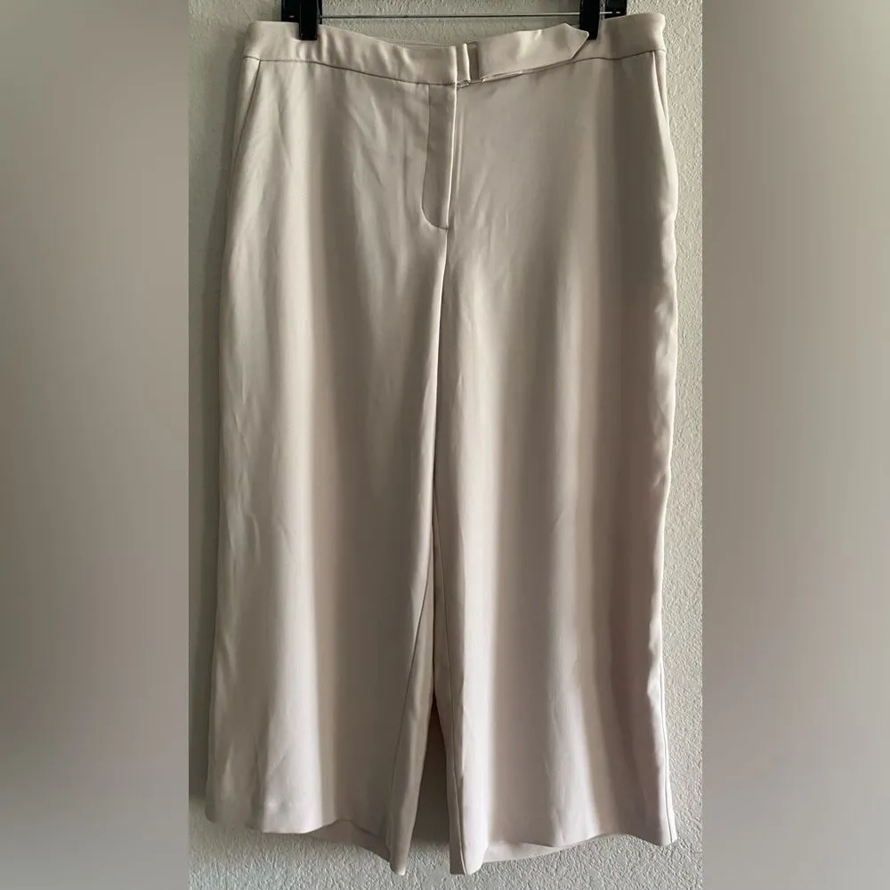 NWT Alfani Women's Belted Culotte Pants Comfort Waist Office Size 12 - Image 3