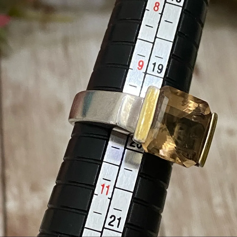 Retired Vintage 925 BBJ Topaz Ring Size 10 - Image 12