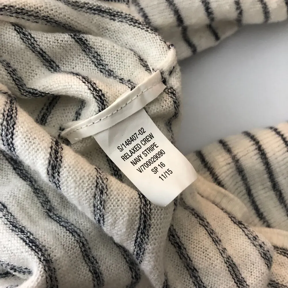 Old Navy Womens Striped Relaxed Scoop Neck Sweater Black White Size L - Image 6