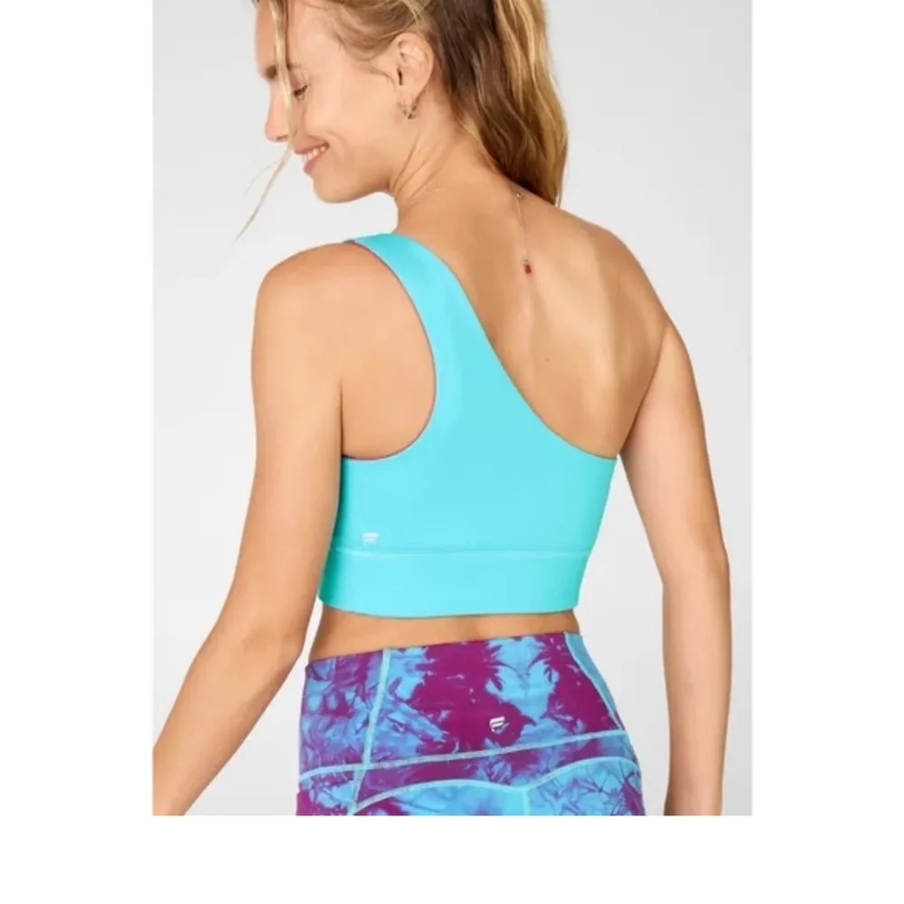 FABLETICS One-Shoulder Pink and Blue reversible Crop Top - Image 5