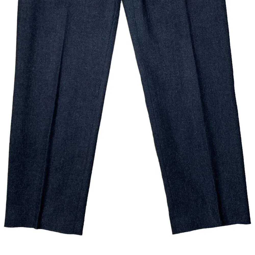 Vintage Evan Picone Wool Pants Made in USA Size 6 Dark Gray Slacks - Image 5