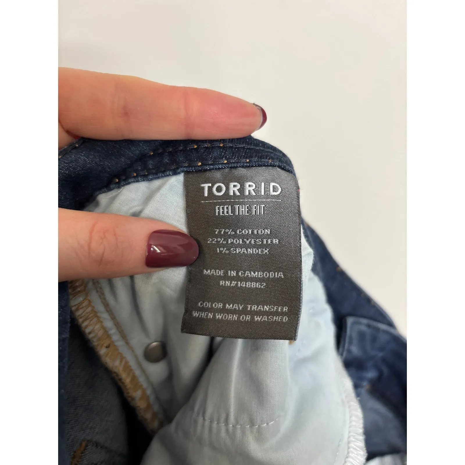 Torrid Jeans Womens 10S 10 Short Dark Wash Luxe Slim Boot Super Stretch Denim - Image 4