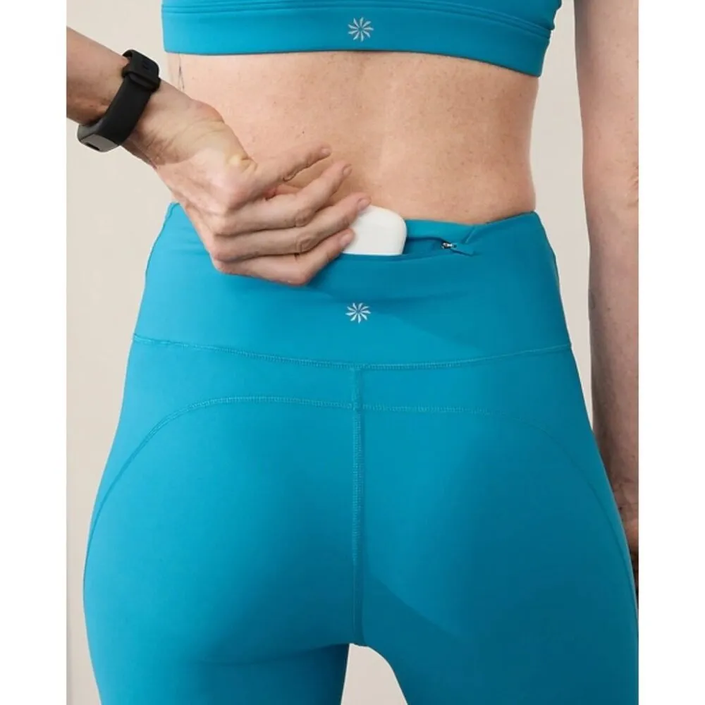 Athleta MT Pacesetter Ultra High Rise 7/8 Legging Medium Tall Pacific Blue - Image 2