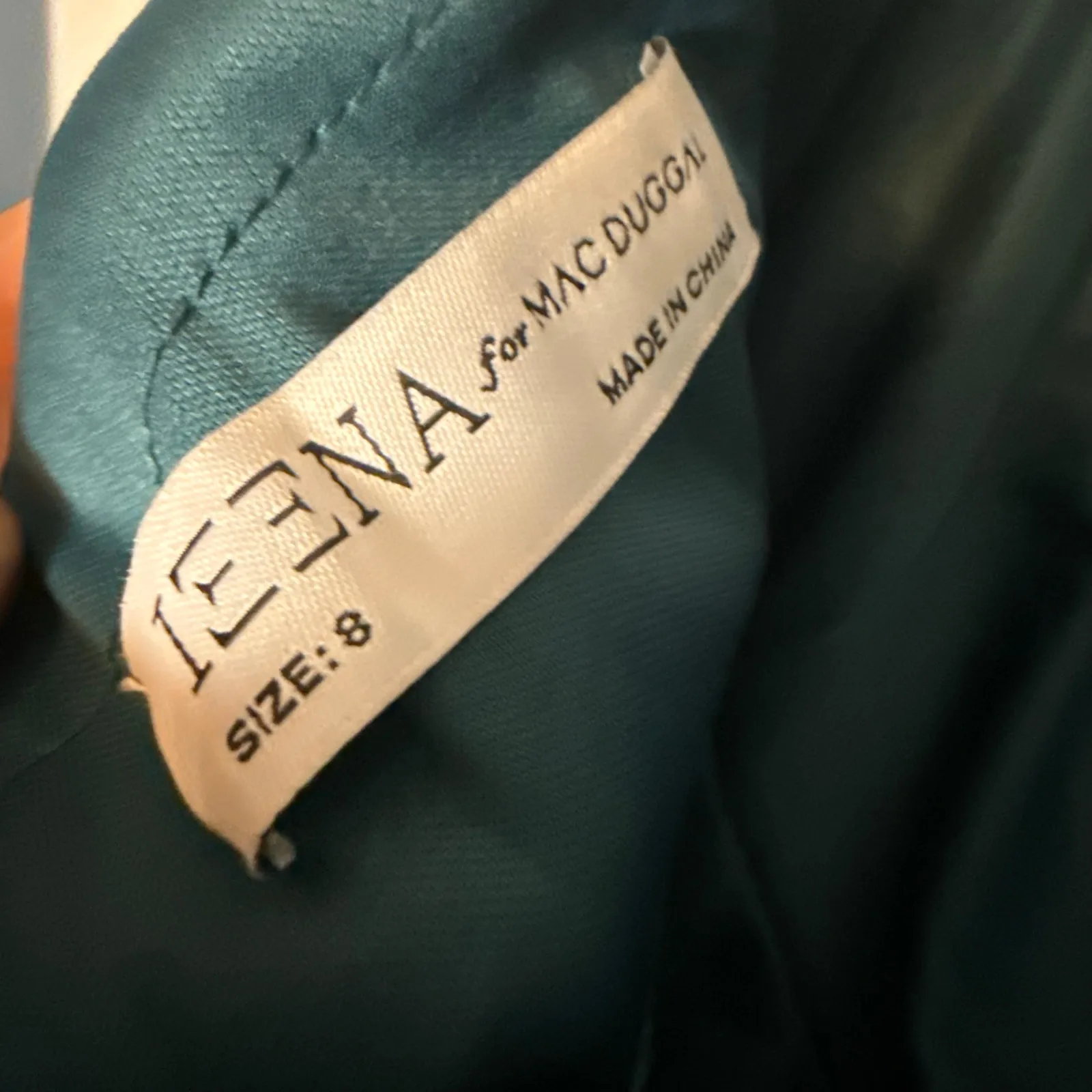 Mac Duggal Teal Blue Halter Neck Tea Length Pleated Satin Cocktail Dress 8 - Image 5