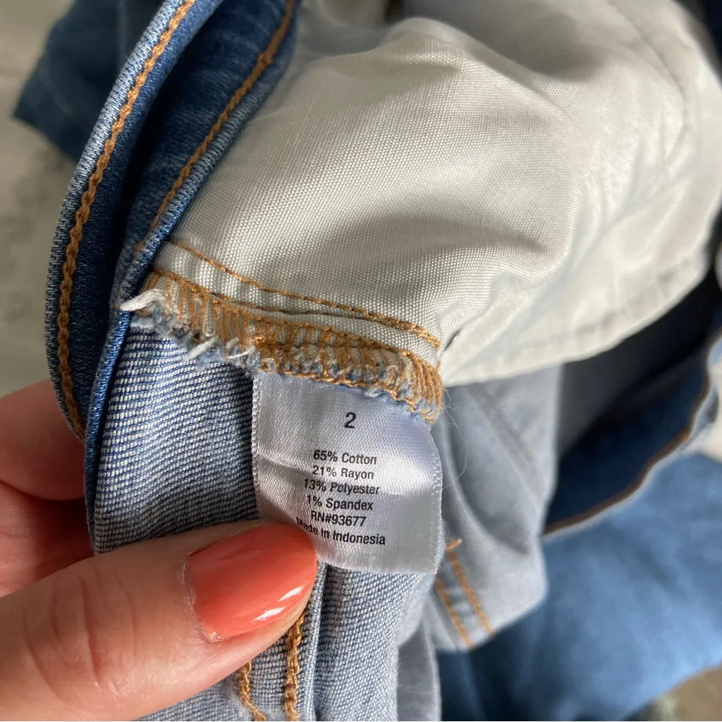 A.N.A Medium Wash Flare Jeans High Rise Hippie Retro Western Y2K Cowgirl Size 2 - Image 10