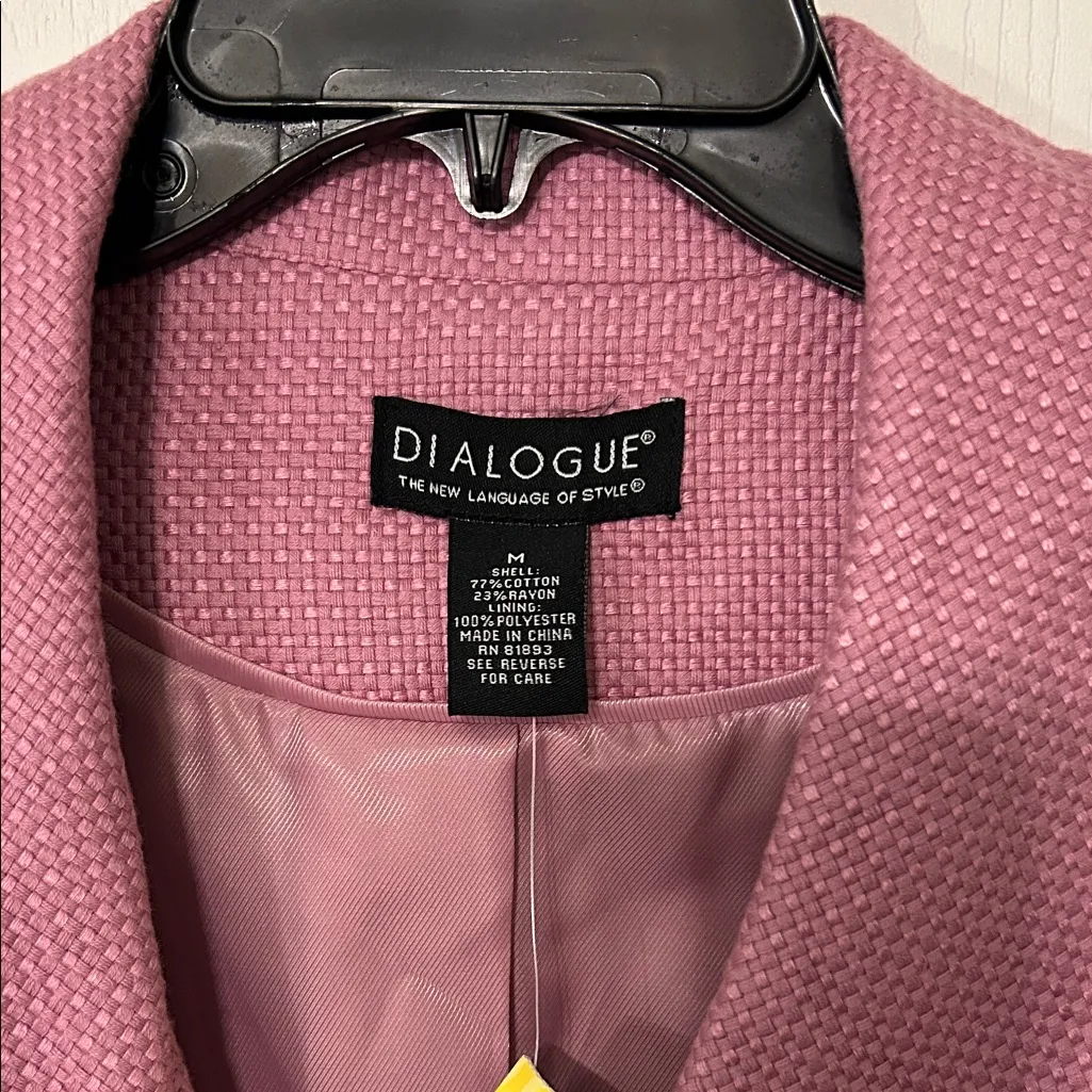 Dialogue  Pink Women's Cropped Jacket Size Medium - Image 3