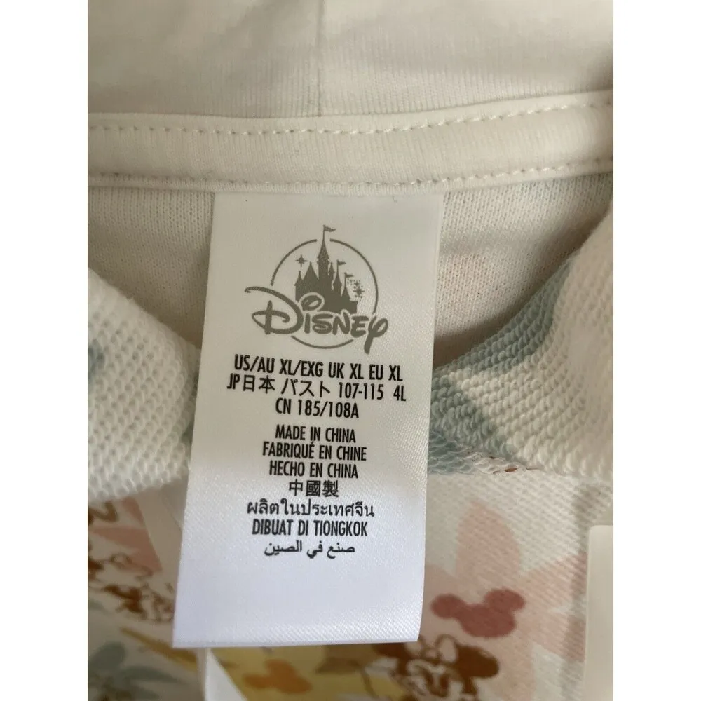 NWT Disney Parks MINNIE  MOUSE Beach Theme Palm Tree Cropped Hoodie Women‘s XL - Image 7