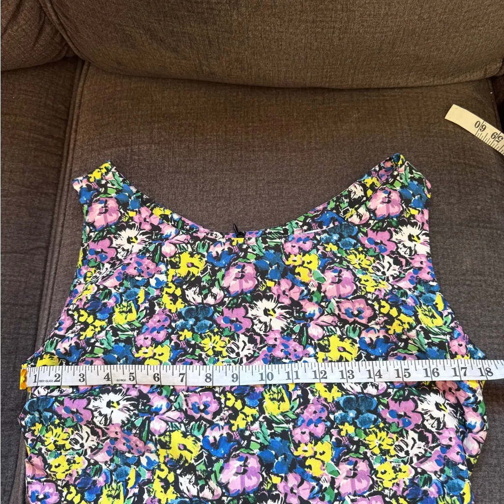 Zara Floral Sleeveless Midi Dress - Image 9
