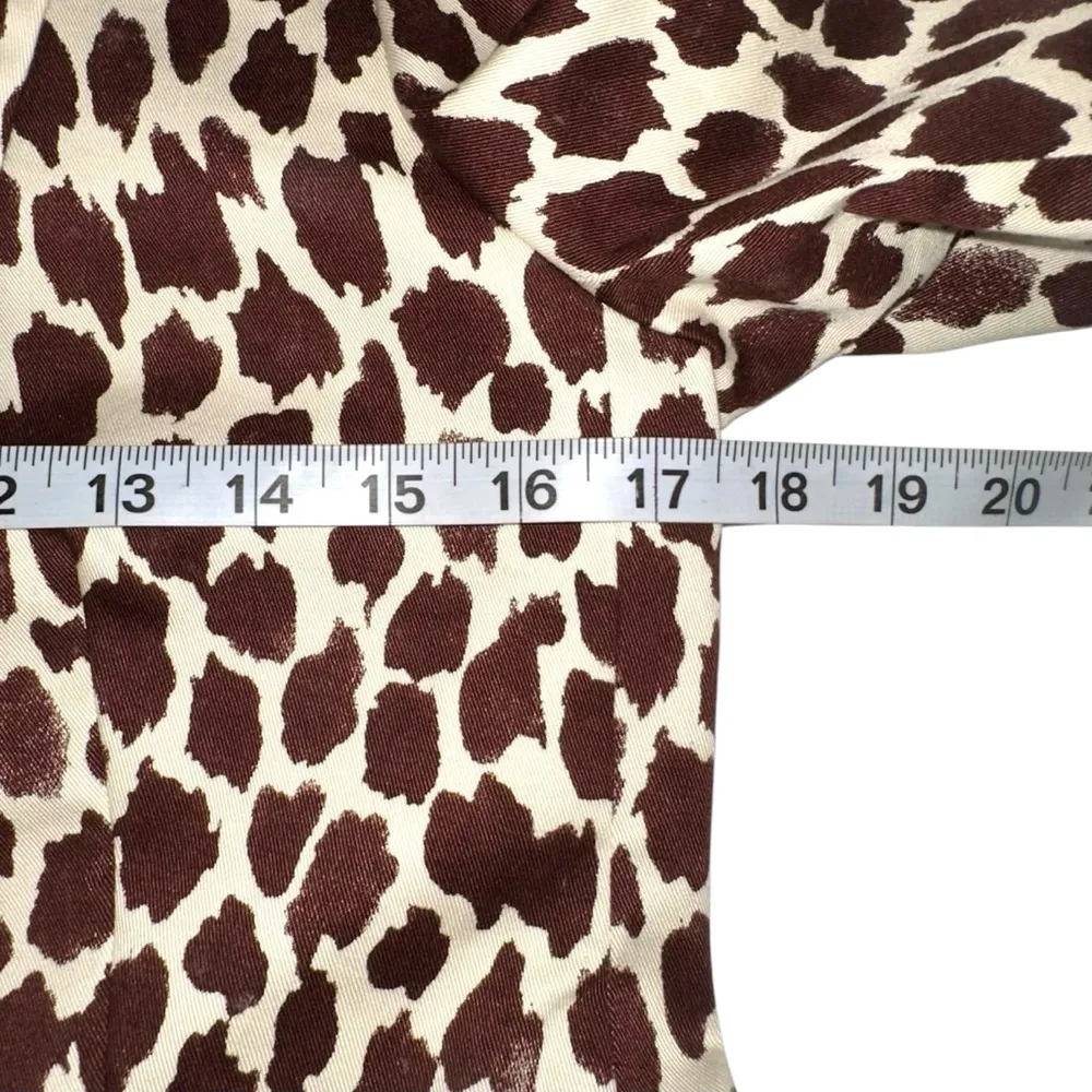 J. Crew Parke Bi-Stretch Single Breasted One Button Giraffe Print Blazer 6P - Image 4