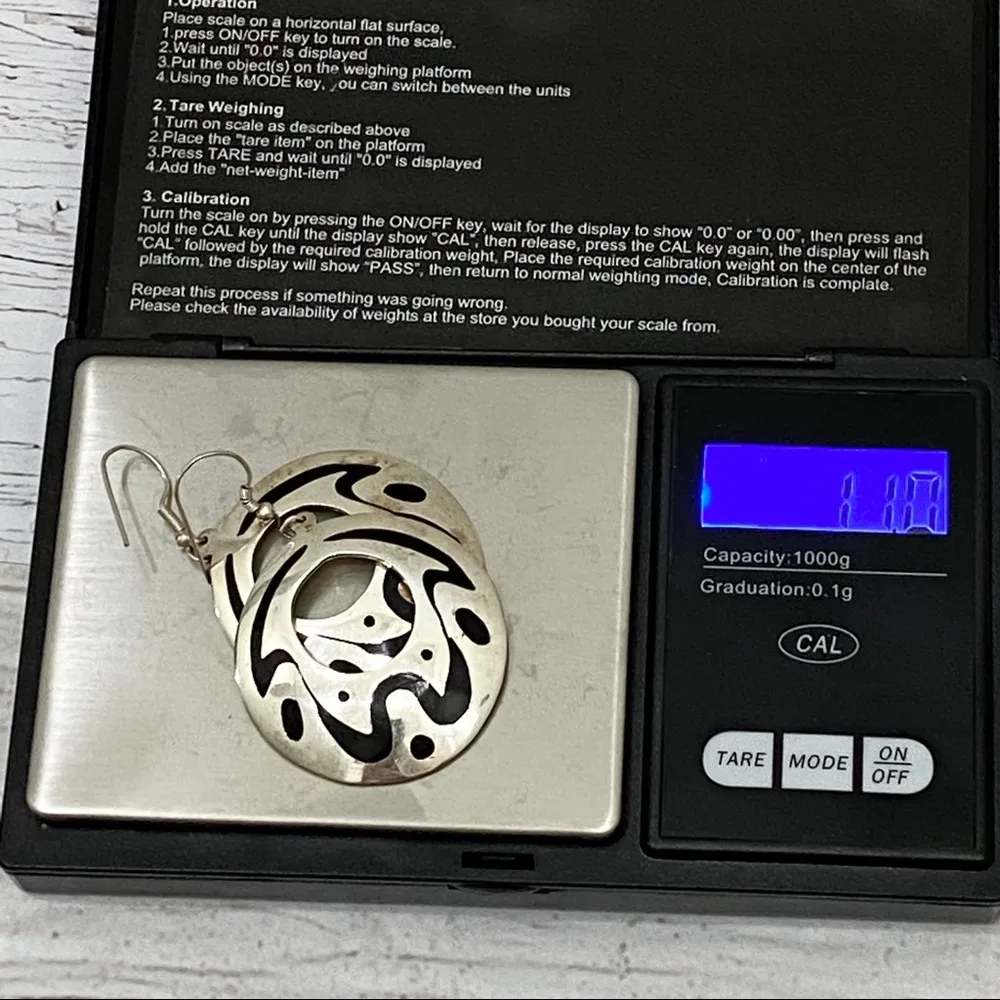 Southwestern Alpaca Silver Earrings - Image 4