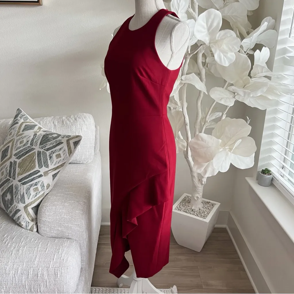 Cinq a Sept Piper Red Sleeveless Dress Size 6 - Image 7