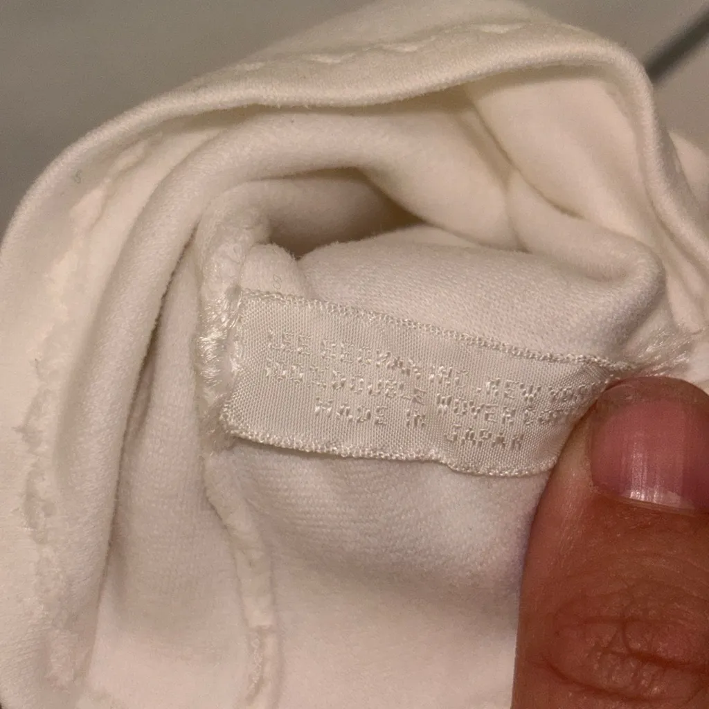 Vintage Double Woven Cotton Elegant White Gloves Made In Japan - Image 5