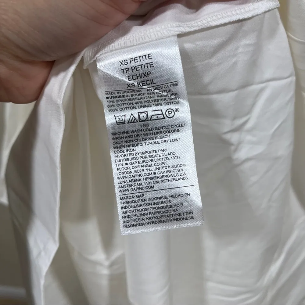 NWT GAP Off the Shoulder Poplin Midi Dress size XS Petite pocket - Image 10