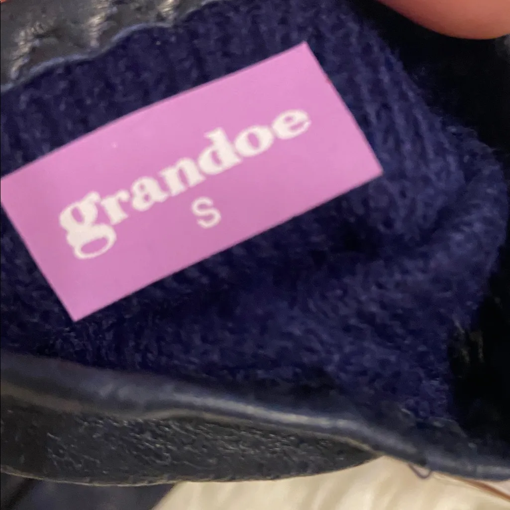 GRANDOE Black Leather Gloves for Women size S brand new - Image 4