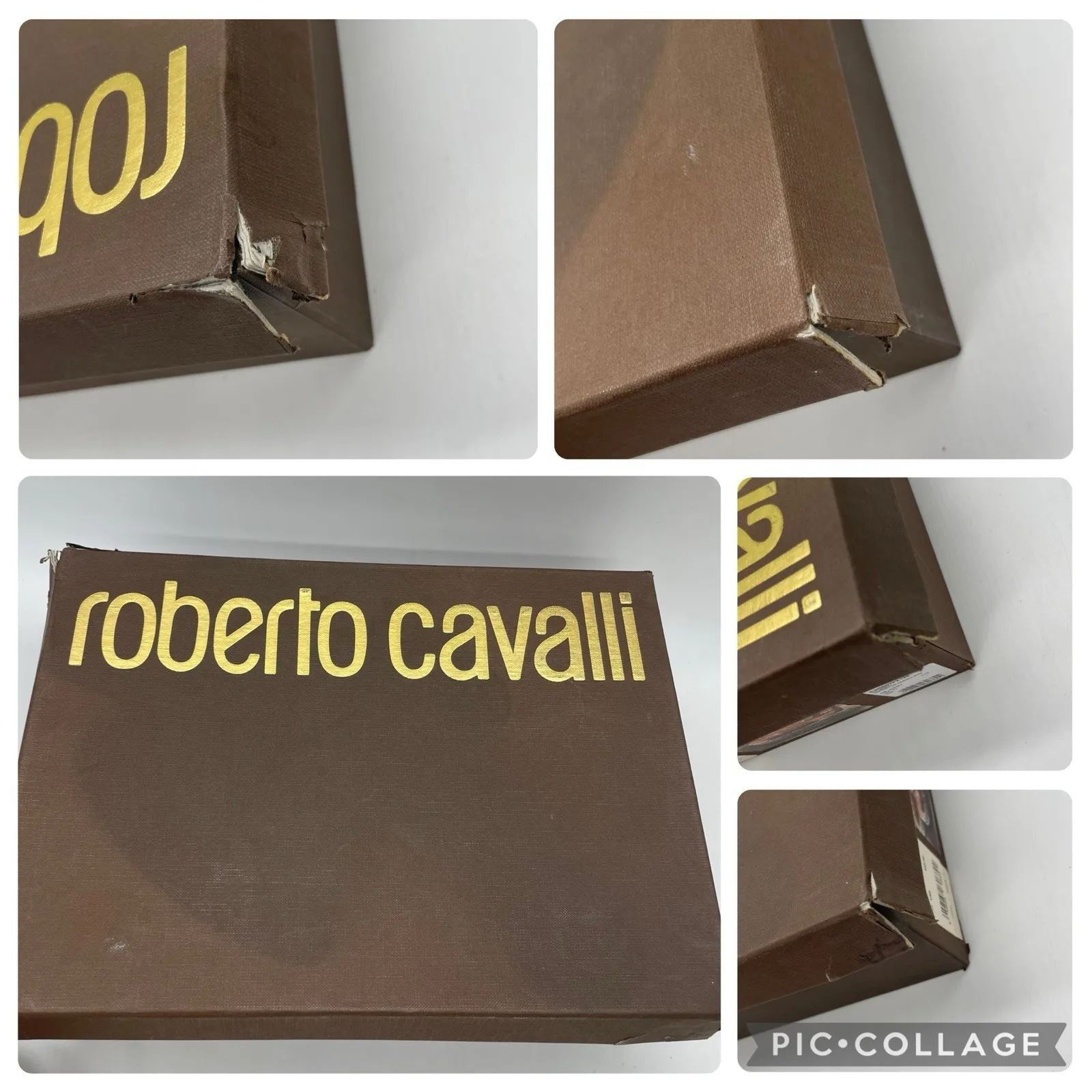 Roberto Cavalli Womens 41 Shoes Brown Platform Espadrillas Vacchetta Sandals - Image 8