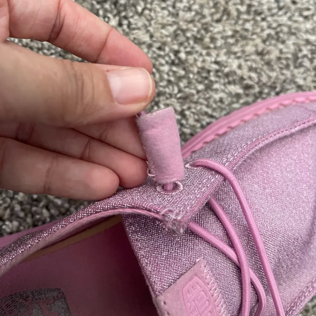 Women’s Hey Dude Wendy Funk Sparkle Pink Shoes Loafers Size 7 - Image 10