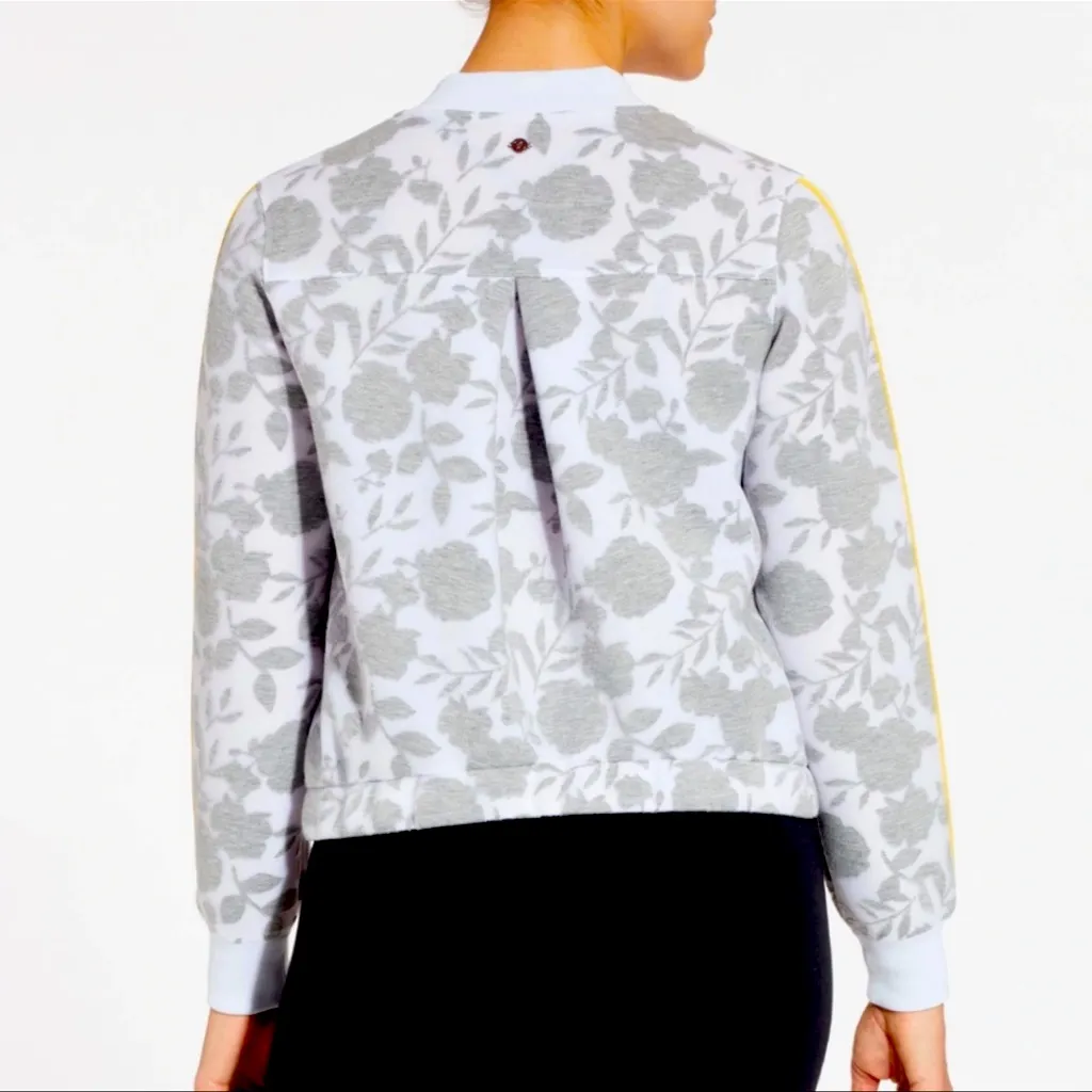 CALIA Burnout Spacer Floral Bomber Jacket S White - Image 8