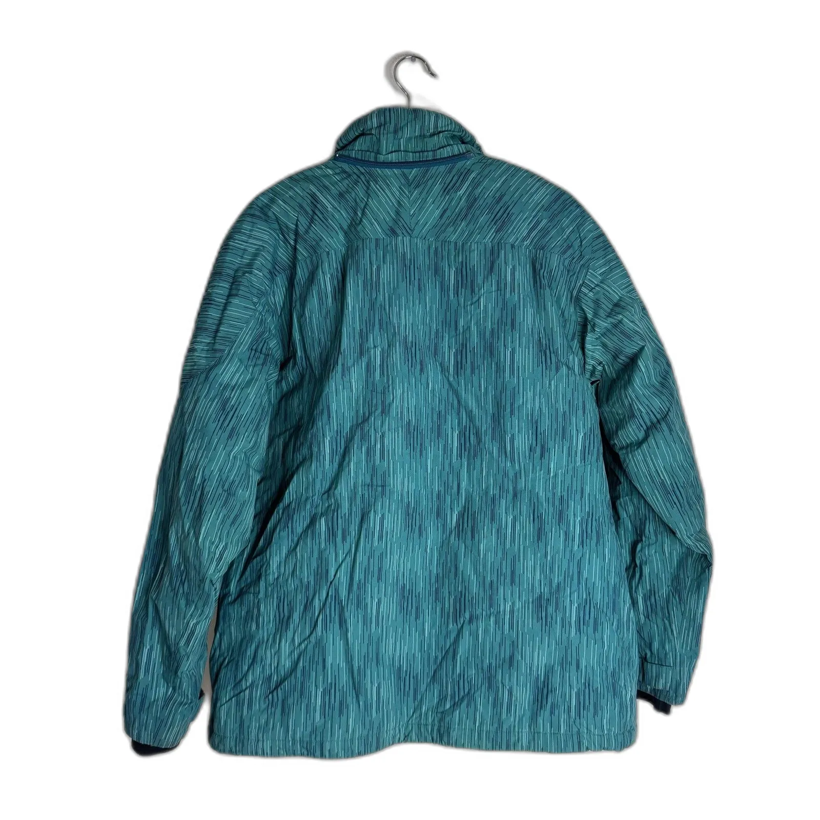 L.L. Bean Jacket Womens Large Nylon Insulated Water Resistant Outdoor Ski Coat Green - Image 8