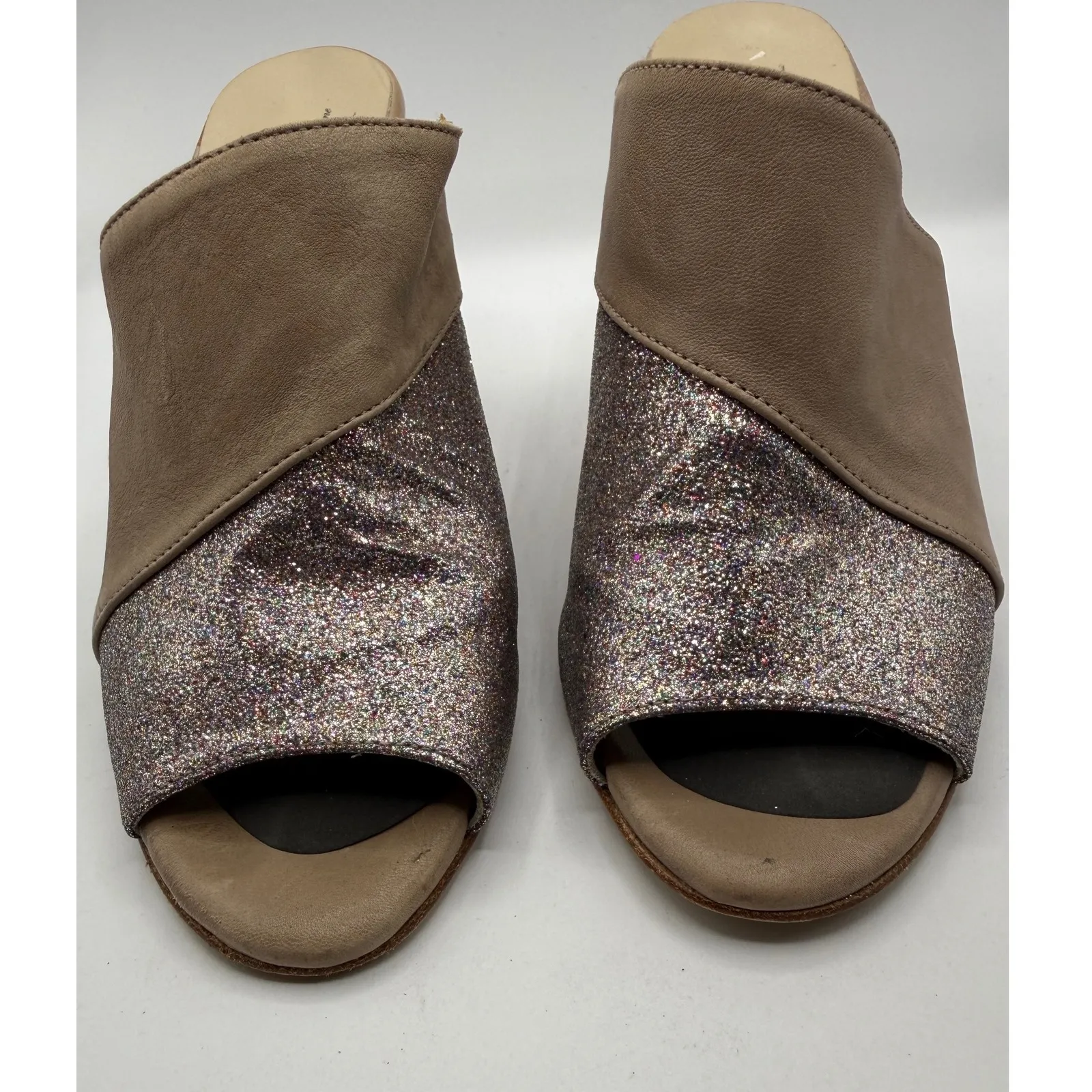 Anniel Women 5.5 Sparkly Glitter Heels Pump Shoes Party Special Occasion Gold - Image 2