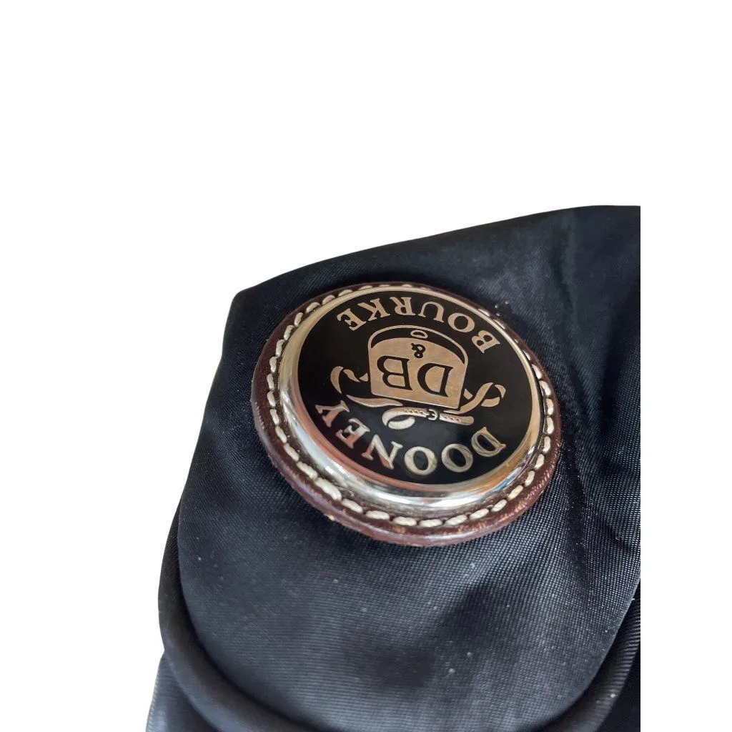 Dooney Bourke womans Black Brown Canvas Leather Handbag SKU 8761 - Image 12