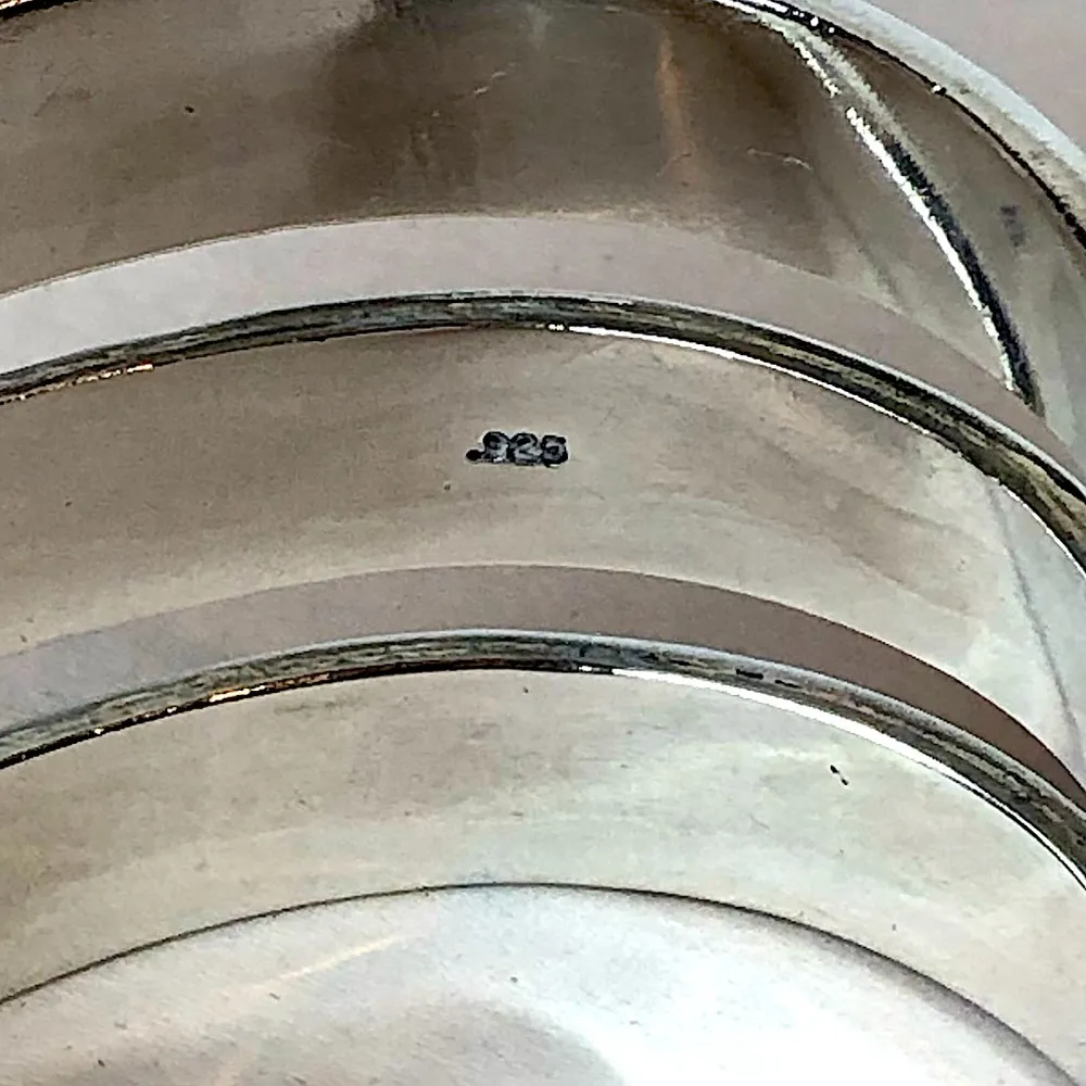 Lois Hill Sterling Silver Granulated Scroll Cuff Bangle With Separated Bands - Image 14