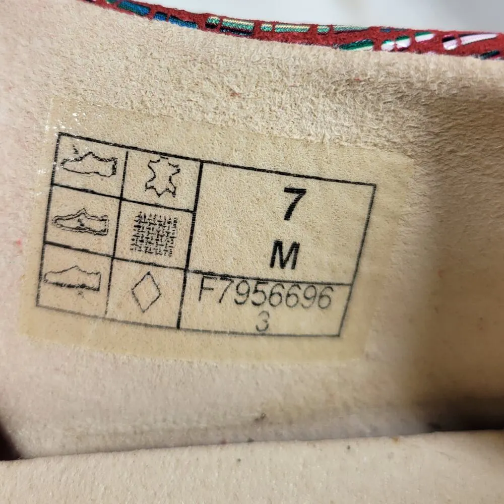 SAS Relaxed Rainbow Sandals Womens 7 Red Leather Open Toe Casual Slingback Strap Pink - Image 4