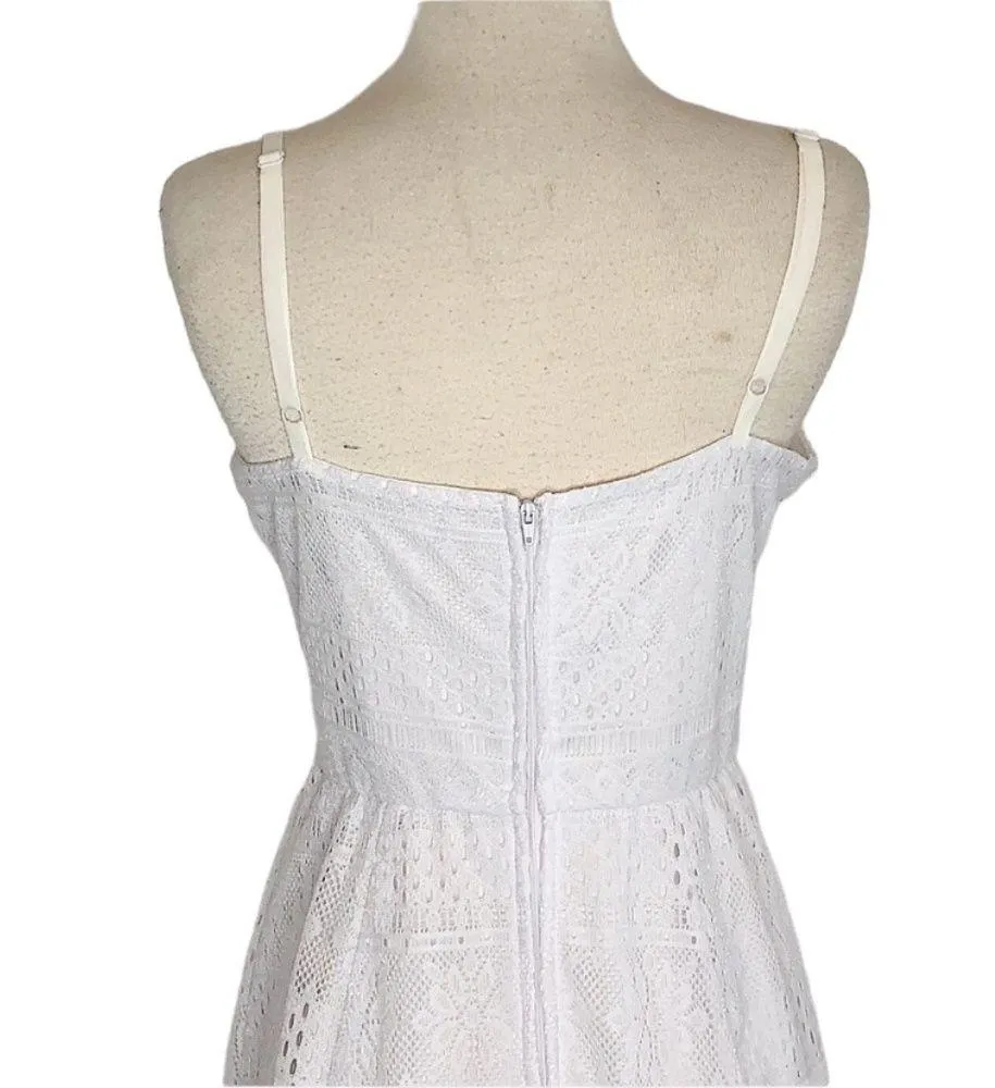 White Lace Fit and Flare Dress As You Wish Size M - Image 7
