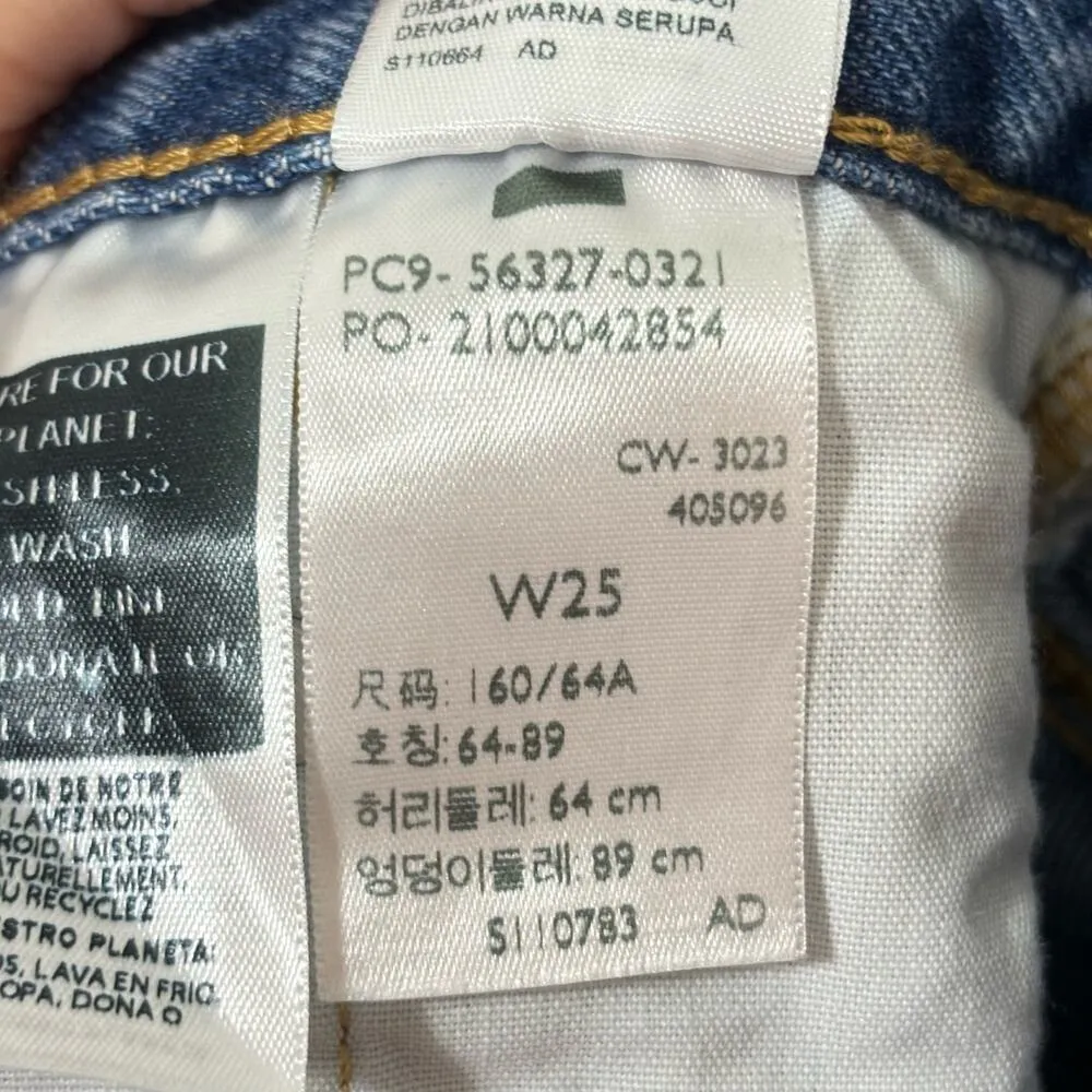 Levi Strauss & Co 501 Distressed Denim Micro Shorts W25 Casual Summer Preppy - Image 4