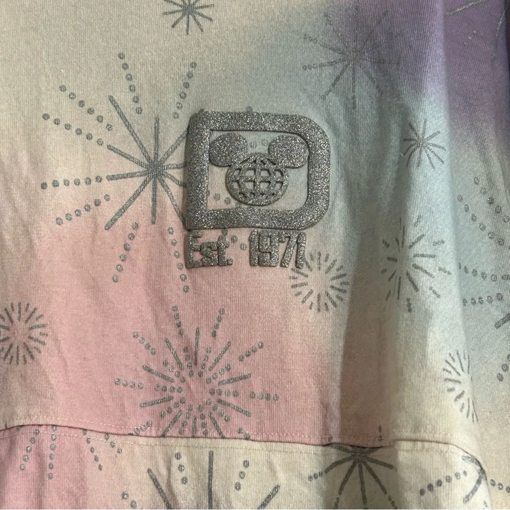 Walt Disney World 100th Anniversary Mickey Fireworks Spirit Jersey Size Large - Image 5