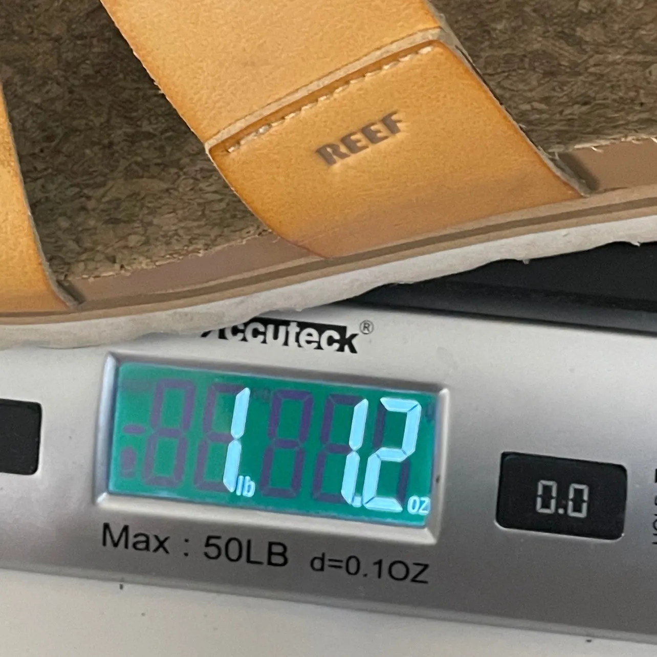 Reef Women's Tan Leather Double Strap Cork Platform Slide Sandals Size 9 - Image 8