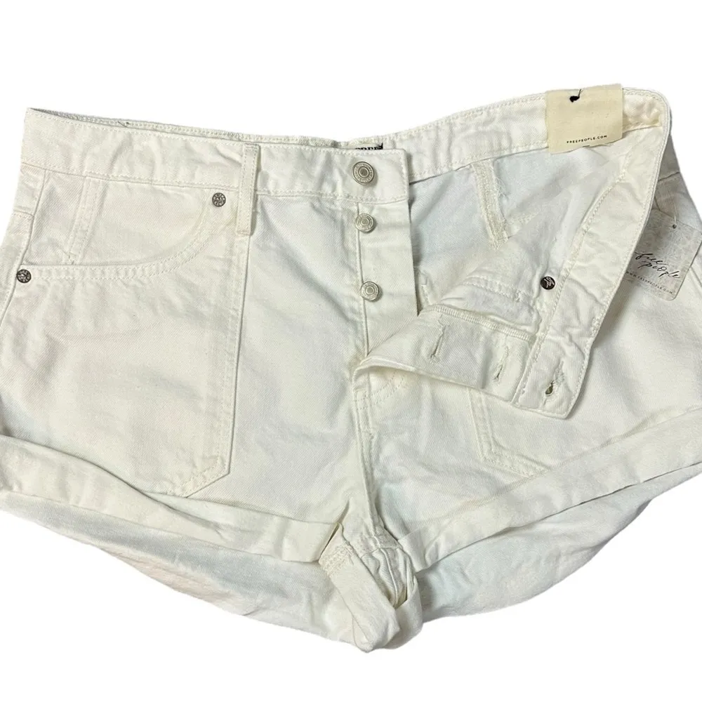 Free People Beginner’s Luck Slouch Shorts in Optic White Size 31 NWT NEW - Image 10