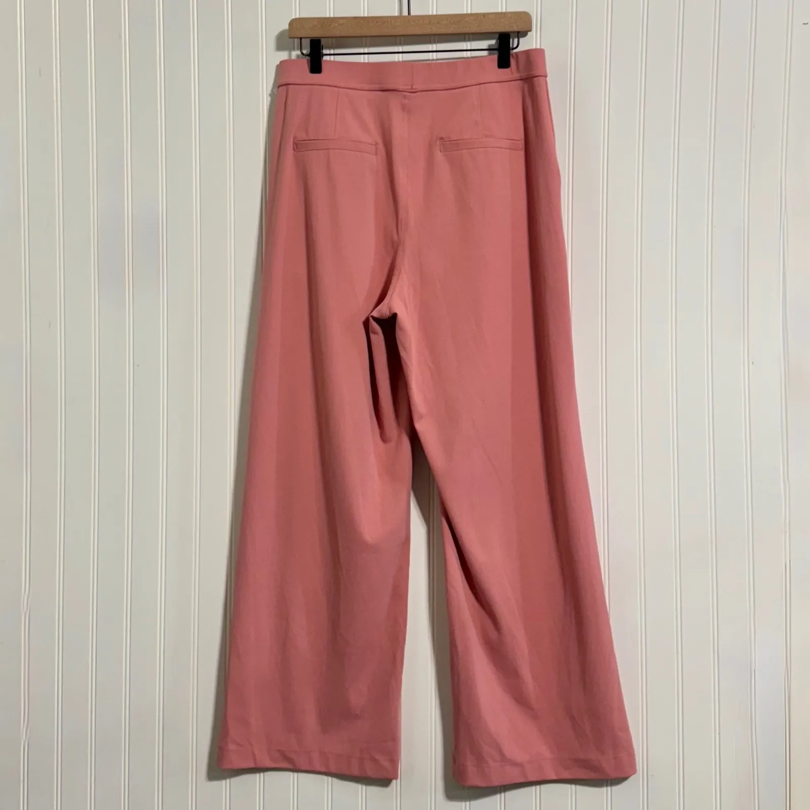 Halara Wide Leg Dress Pants Office Siren L Regular Rose Pink Stretch Tailored - Image 3