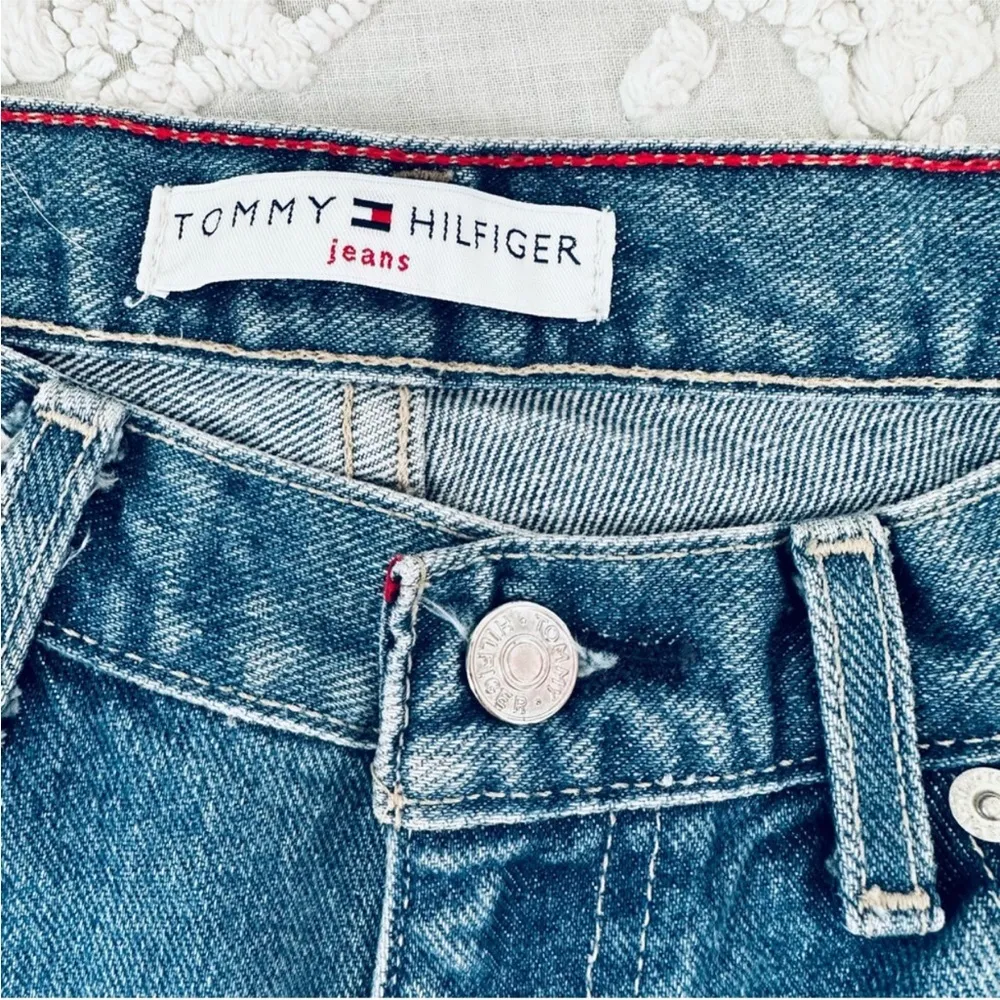 Y2K  Jeans Denim Letterman Patches Embroidered Academia Monogram - Image 8