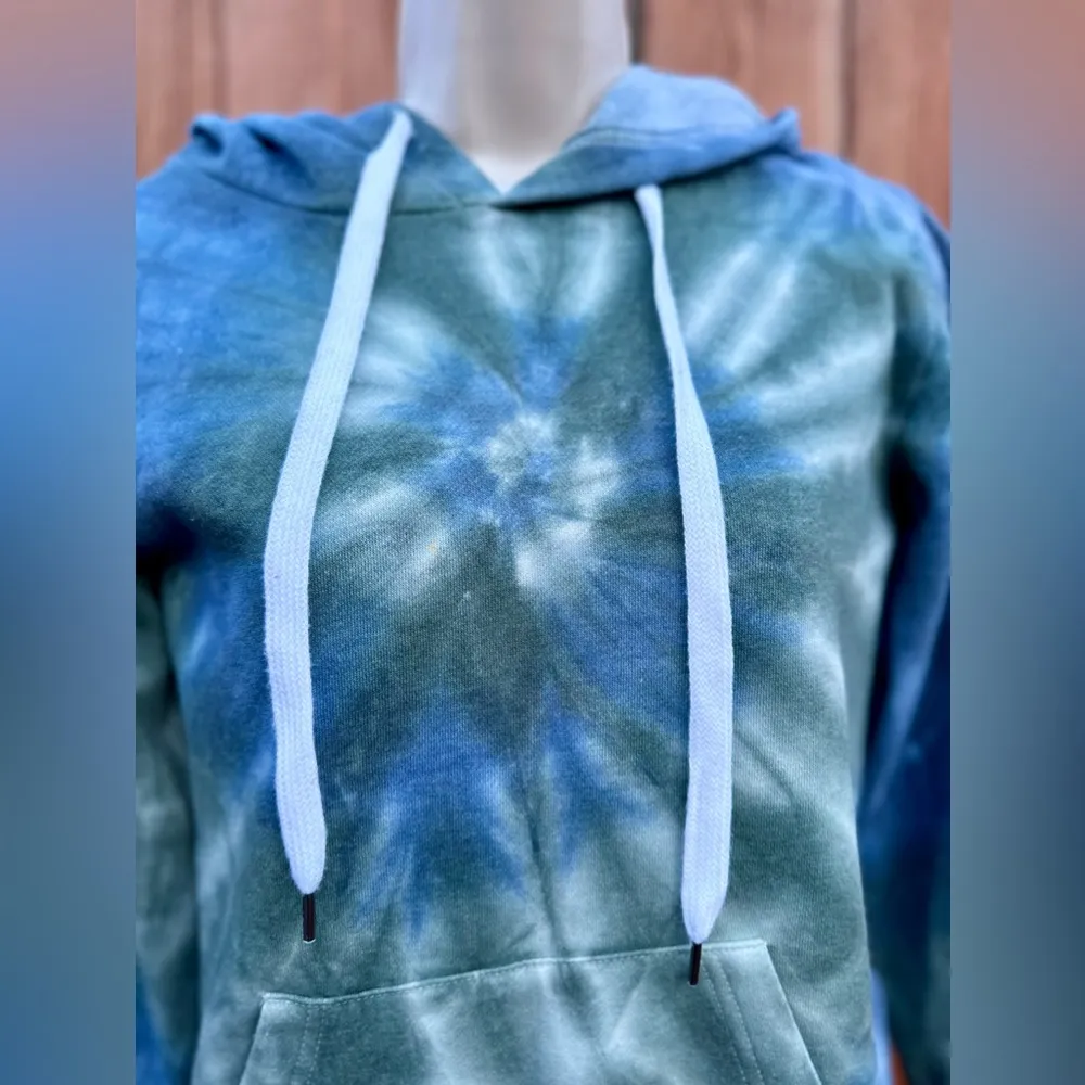 Blue Tye Dye Hoodie Size XS - Image 4