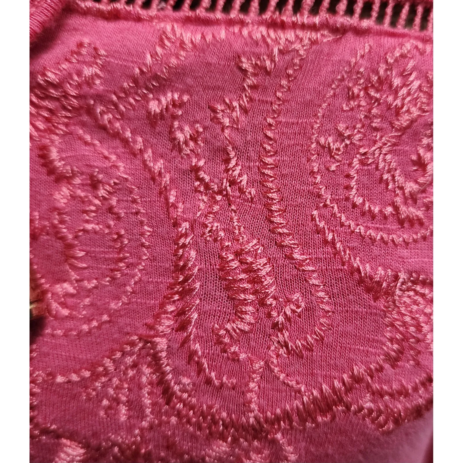 Rafaella Women's L/G Pink Embroidered Tunic Top Blouse Long‎ Sleeve Casual - Image 2