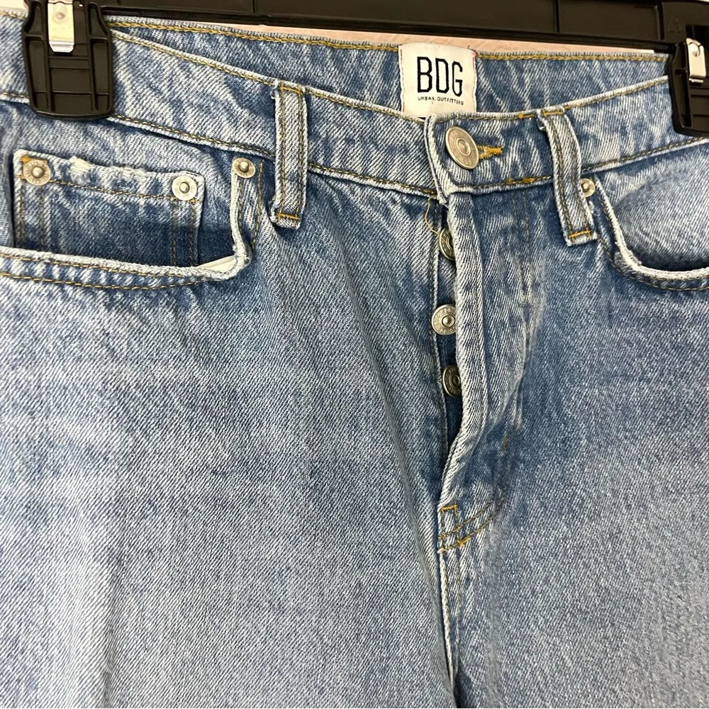 BDG Blue Straight Leg Jeans with Distressed Details - Image 2